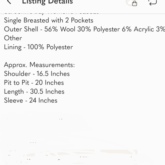 St. John's Bay Black Peacoat Wool Blend - Picture 8 of 8